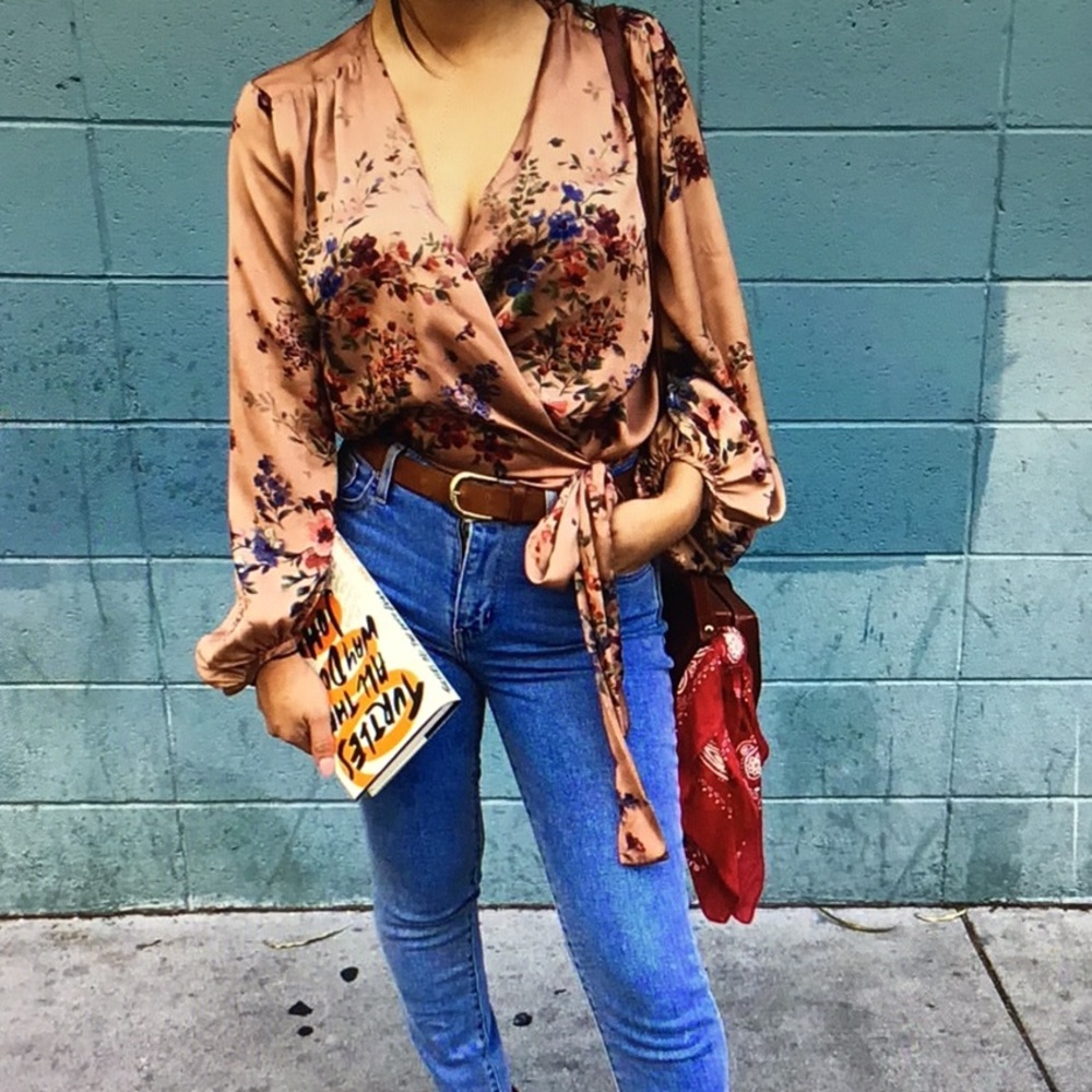 Zara floral bodysuit